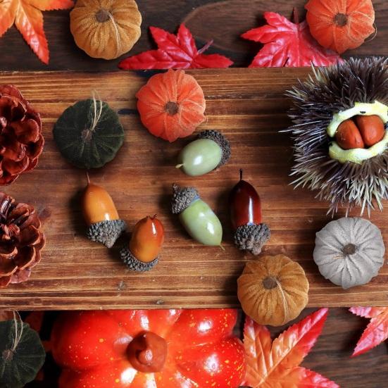 16 Pcs Artificial Velvet Pumpkins Small Foam Faux Flocked Pumpkin Tabletop Centerpiece for Fall Thanksgiving Halloween Harvest Home Table Decor