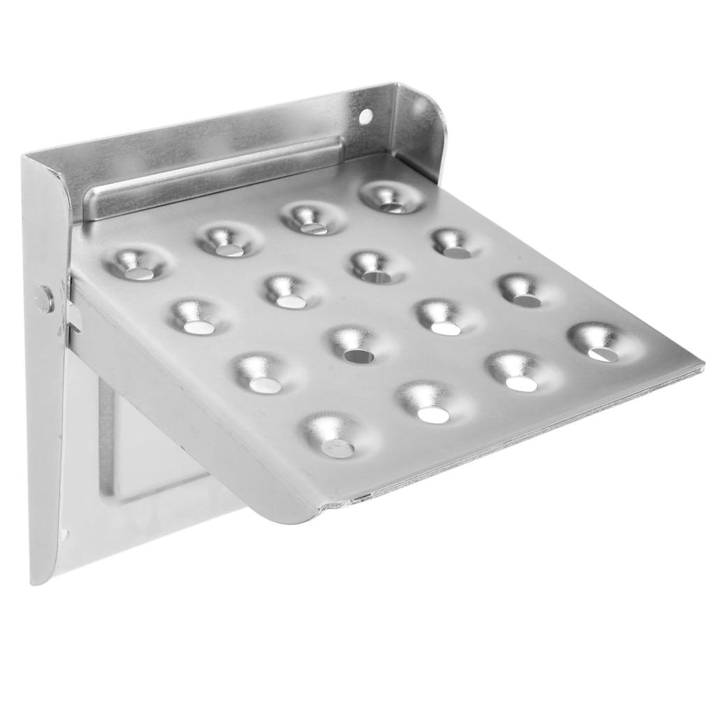 POPETPOP Stainless Steel Trailer Truck Hitch Folding Trim Boat Steps for Truck Silver Non-Slip Steps, Steps, Stool, Pump, Trailers, Ladder,