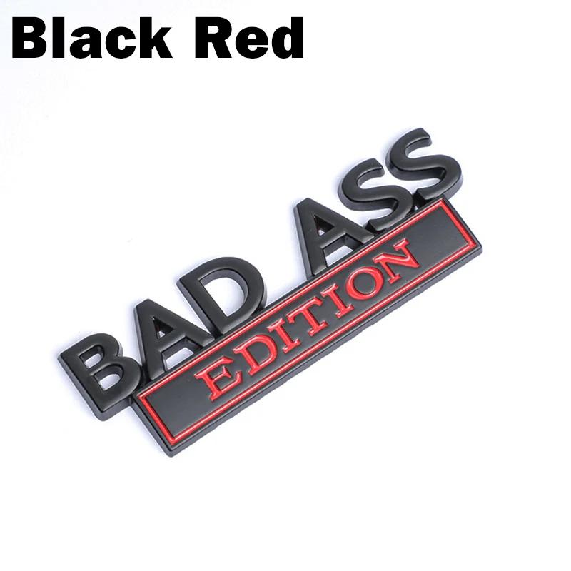 New Car Styling 3D Bad Ass Edition Metal Chrome Zinc Alloy Adhesive Emblem Decorative Badge Funny Decal Auto Accessory