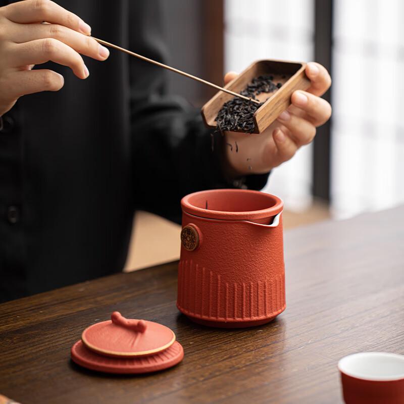 Forbidden City Guochao Ceramic Travel Tea Set