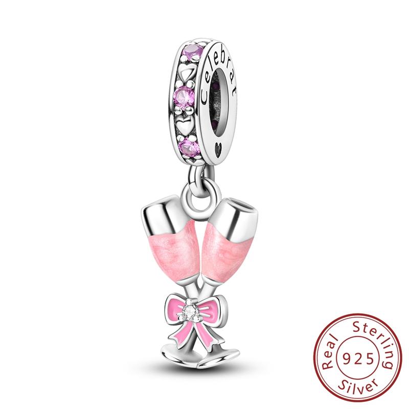 Copper Pink Cat Butterfly Charm Bead Charms Bead Charms Star Shape Moon Sunflower Coffee Cup Pendants Compatible With Bracelets Do It Yourself Jewelle