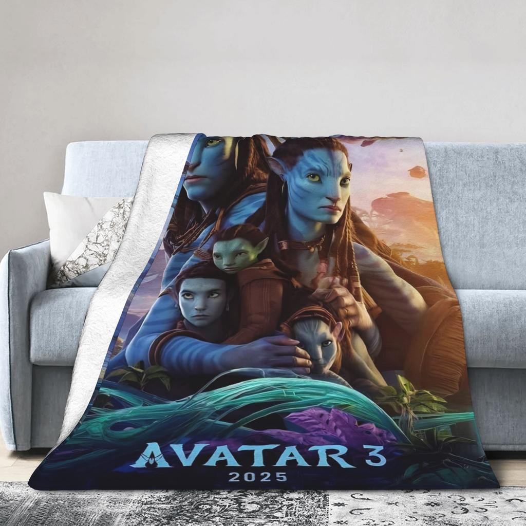 2025 Avatar 3 Movie Knitted Blanket   Fuzzy Throw Blanket Bed Sofa Personalised Soft Warm Bedsprea