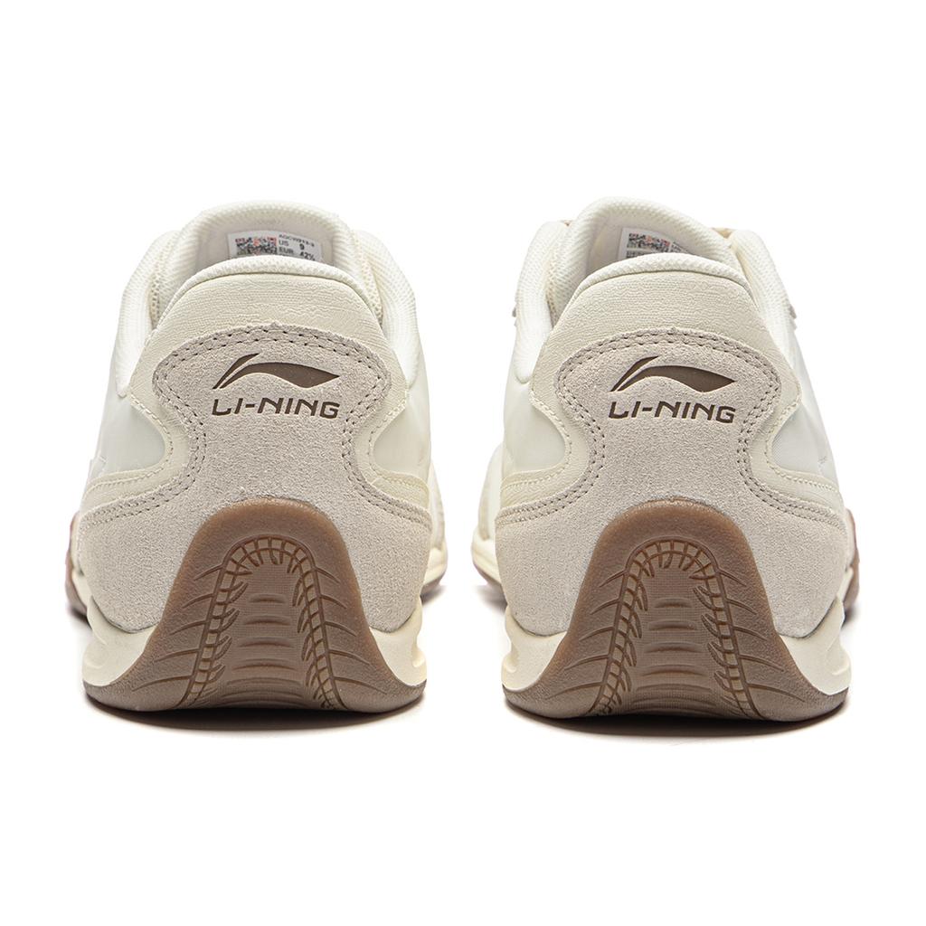 Li Ning Film 70S Slip Resistant, Abrasion Resistant, Lightweight Low Top German Army Trainers Men's Ecru AGCW213-3