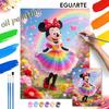 Rainbow Minnie Mouse Oil Painting Hand Painting Coloring Painting Handmade Diy Home Decoration Gift