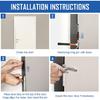 Funrous 24 Pieces Hinge Pin Door Stopper Satin Brushed Door Stops Adjustable Heavy Duty Hinge Stopper with White Rubber Bumper Tips(Silver)