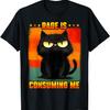 Funny Rage Is Consuming Me Cat Meme Silly Staring Teens Kids T-Shirt