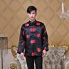 Men's Chinese Style Tang Suit: Long-Sleeved Festive Coat for Spring and Autumn - Ideal for Middle-Aged and Elderly Performances or Photos.