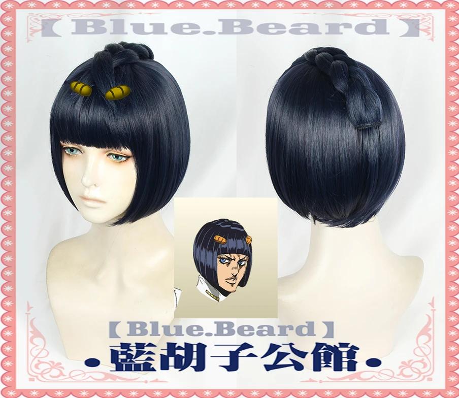 Cosplay Pruik Bruno Bucciarati Sticky Finger Korte Pruik Anime Synthetisch Haar + Pruikenkap black