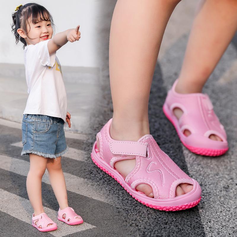 Girls'Sandals New Boy Beach Sandals Fashion Girls' Flat Shoe Lightweight Girl Shoes Anti slip Boys' Shoes Comfort kids Sandals