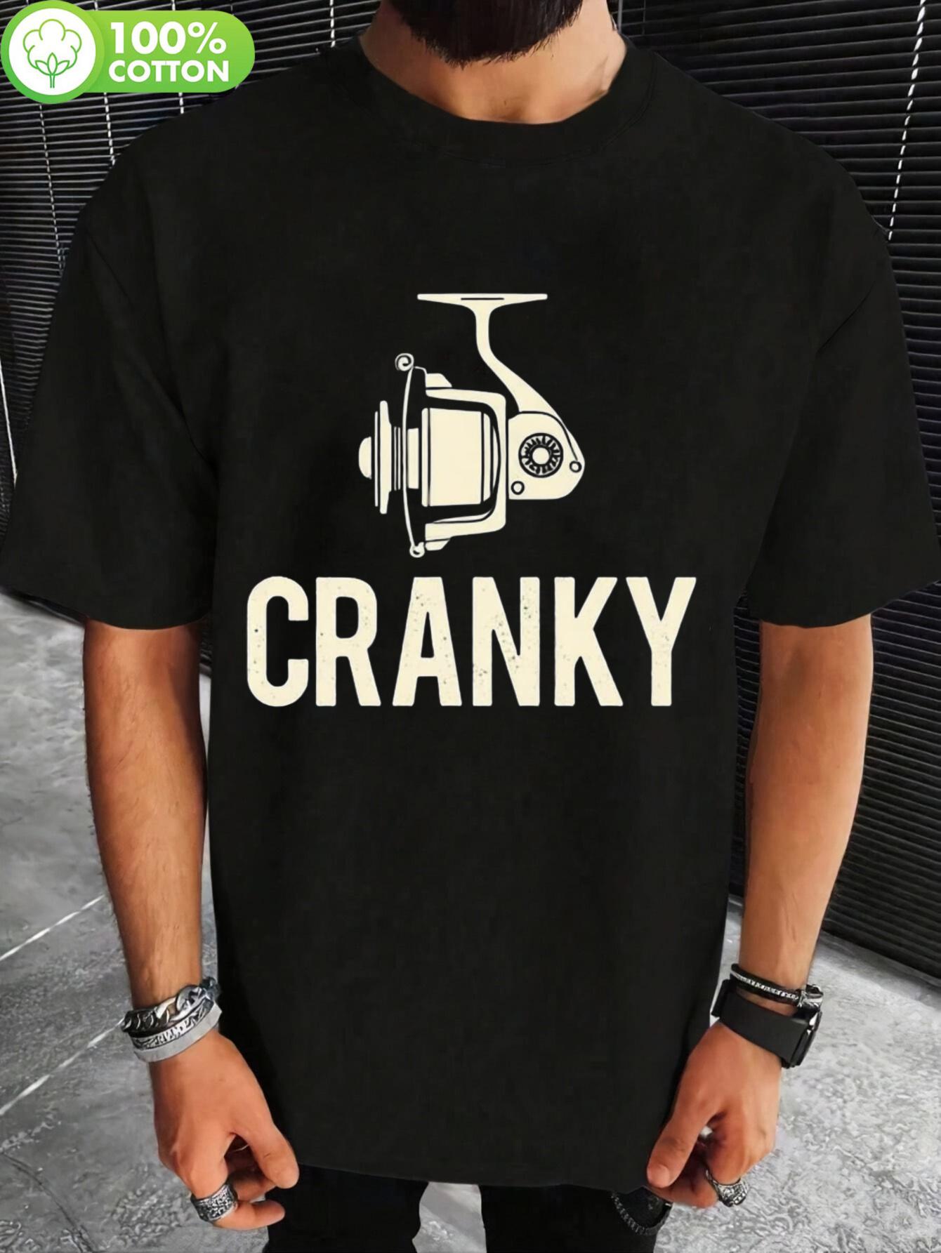 

100% Cotton Cranky Graphic T-shirt for Men - Breathable & Comfortable Crew Neck Short Sleeve Tee S