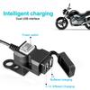 Motorcycle Dual USB Charger with ON/OFF Switch Waterproof Motorbike Handlebar Phone Charger Fast Charging Socket