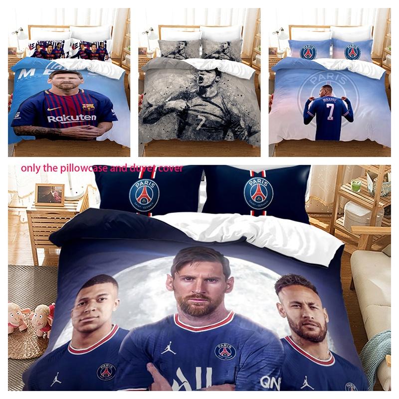 Modern And Simple 3d Football Player Bedding Set High Quality And Digital Print