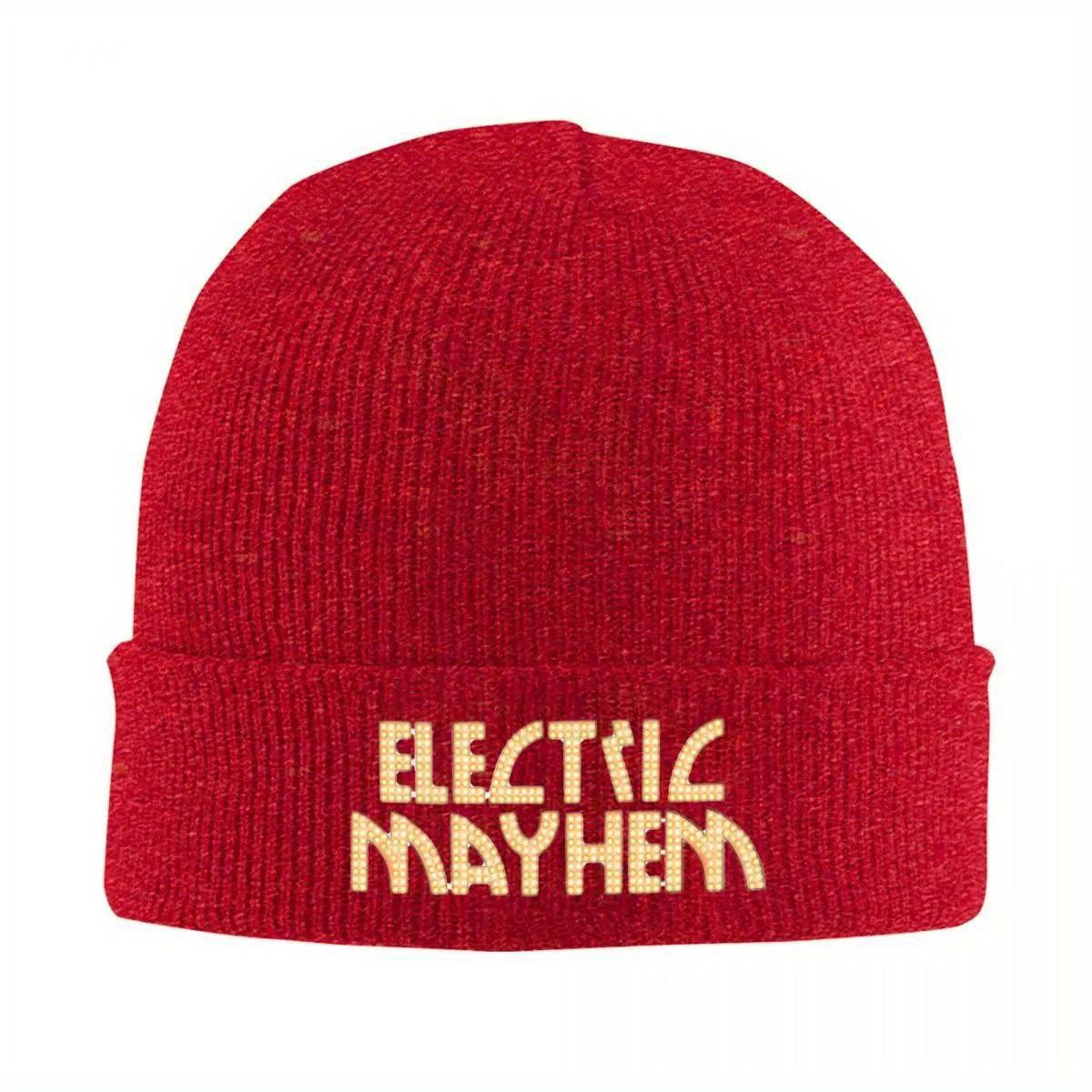 

New Electric Mayhem Beanie Hats Street Caps Unisex Women Hippie Knitted Hat Autumn Winter Pattern Elastic Beanie Hat