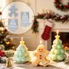 Holiday Candle Mold Reusable Christmas Tree Mold Gingerbread Man Mold Delicate Christmas Silicone Candle Molds For Home Crafting
