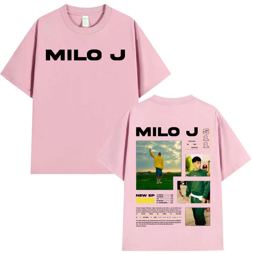 2025 Tour Tee Rapper Milo J 511 NEW Album Fashion Graphic Tshirt Men Music Streetwear Hip Hop Shortsleeve Summer Print Tshirt
