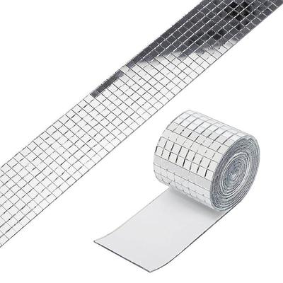 3 buc mozaic oglindă argintiu 1464 granule acrilice autoadezive 4x100cm autocolant oglindă plăci pentru