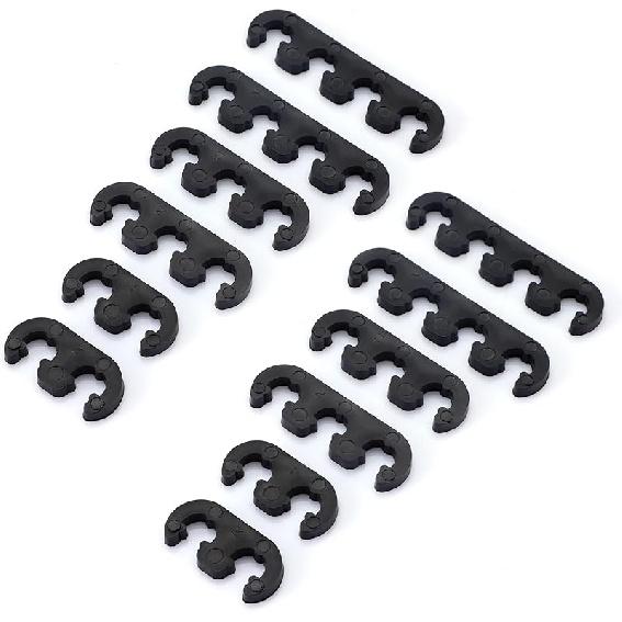 B4B BANG 4 BUCK 12 Pcs Spark Plug Wires Separator Divider Kit Ignition Wire Separators Holder Black Wire Loom