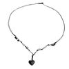 Heart Natural Stone Necklace Woven Rope Chain Choker for Women Girl Unisex Necklace Gemstone-Jewelry Ornament Gift