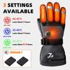 7JI Heated Motorcycle Gloves with 3 Temperature Settings Touchscreen Waterproof and 6000mAh High Adjustable Wrist Perfect for Outdoor and XL