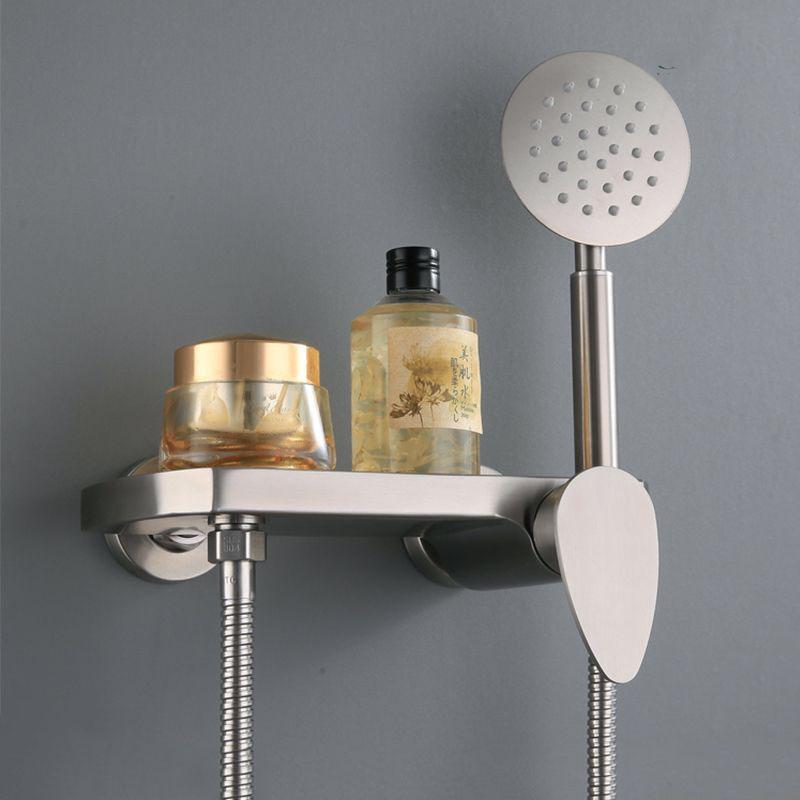 

Смеситель для ванны и душа из нержавеющей стали 304, ручная лейка, душевой набор, смеситель горячей и холодной воды, душевой кран, никель