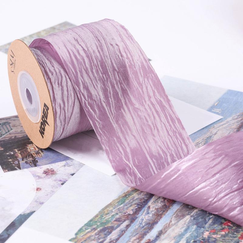 

1 рулон мятой швейной ленты-бабочки, подарочная коробка, шелковая лента, украшение, переливающаяся свадебная лента, аксессуары для волос, декор, сделай сам