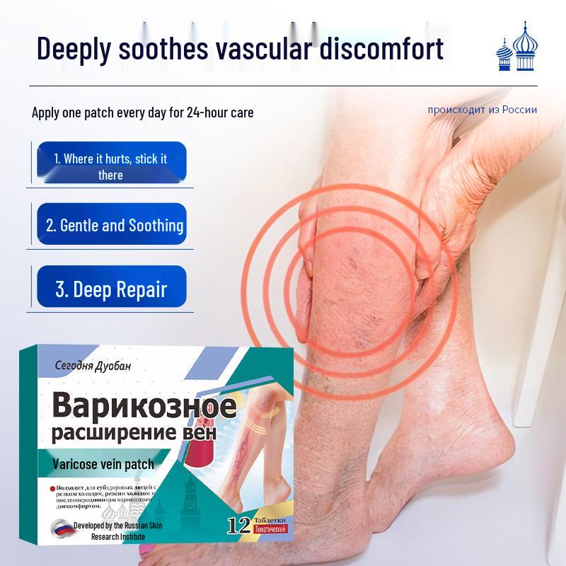 Russian Vein Soothe Patch: Earthworm Treatment for Leg Discomfort and Blue Veins