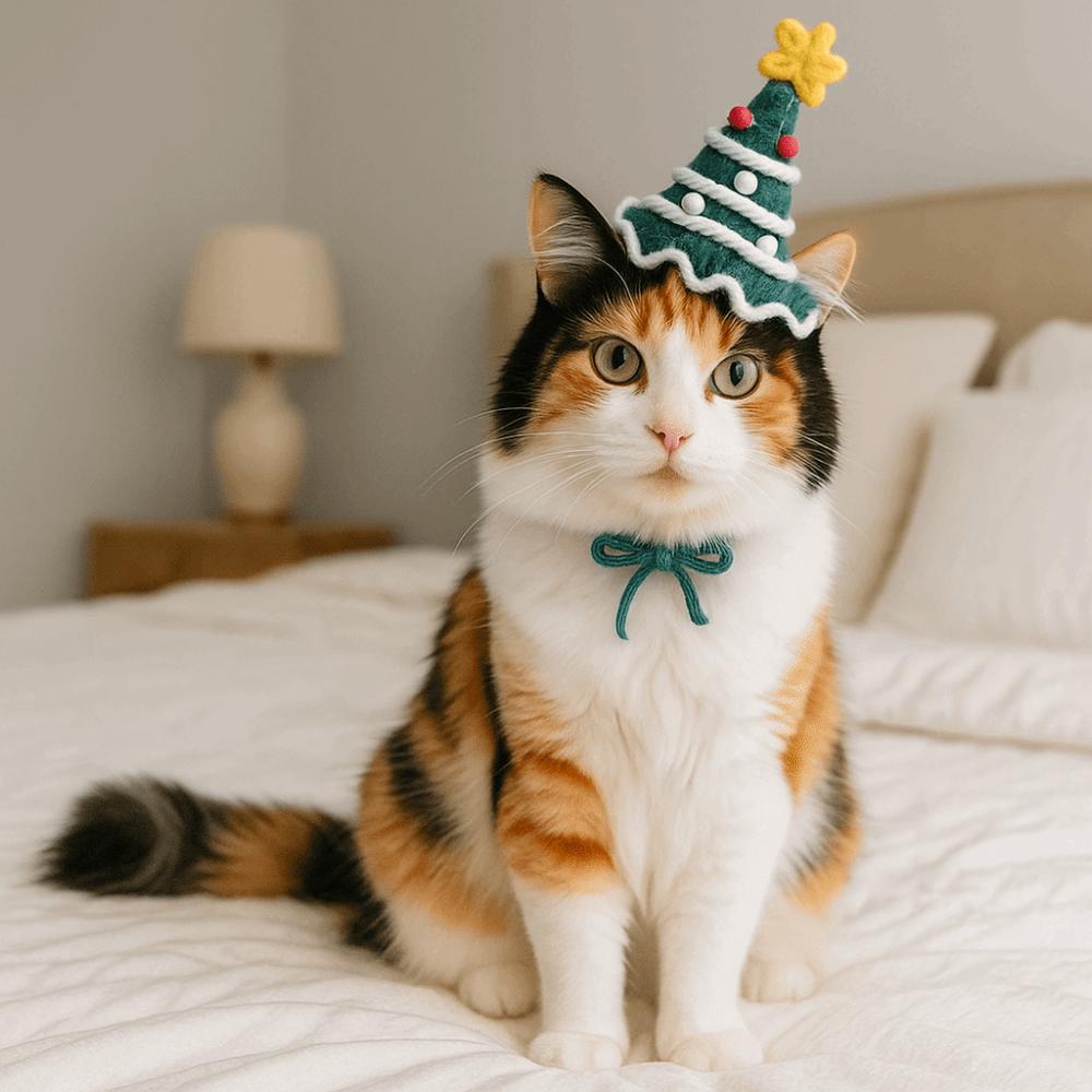 Soft Pet Christmas Hats Comfortable Dog Christmas Tree Hat Pet Costume Pet Cosplay Hat Party