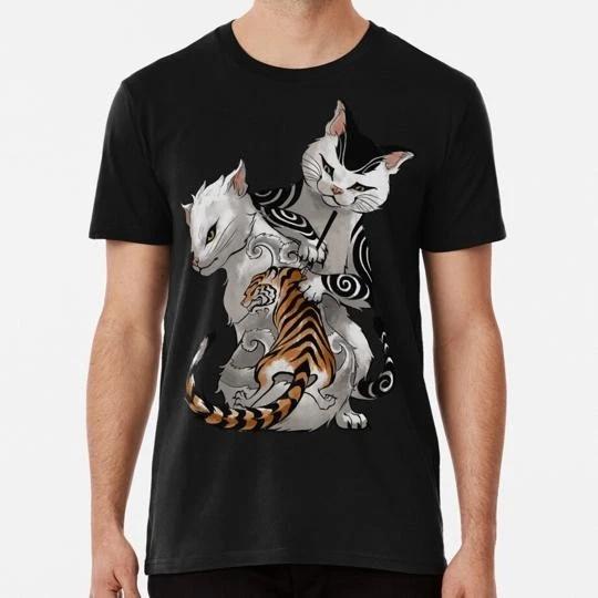 Cat As Japanese Tattoo Artist Perform Irezumi Traditional Body Ink S-5XL T shirt 2XL