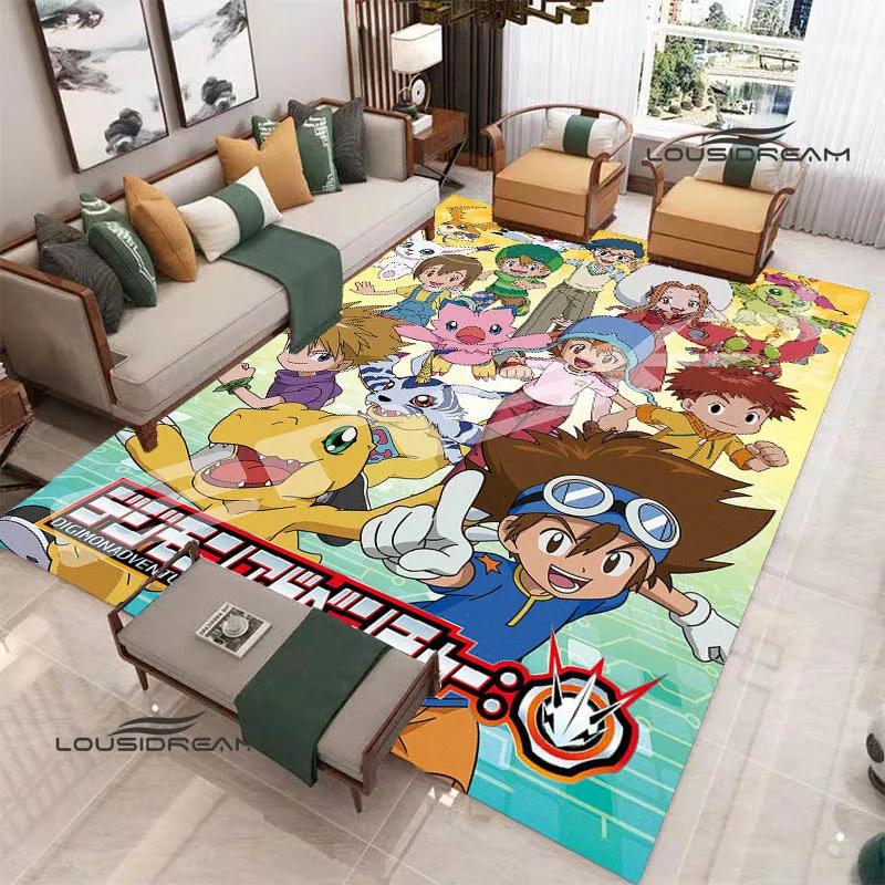 3D Digimon Cartoon Printed Carpet Non-slip Carpet Yoga Mat Carpets for Living Room Area Rug Home Bedroom Decor Birthday Gift