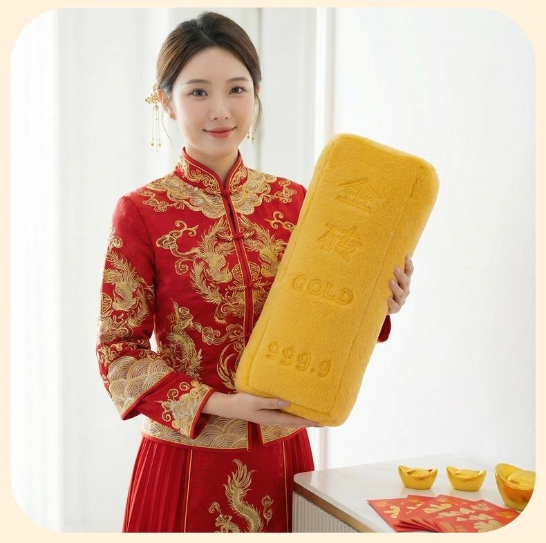 Gold 9999 Long Plush Cushion Doll - Claw Machine Gift