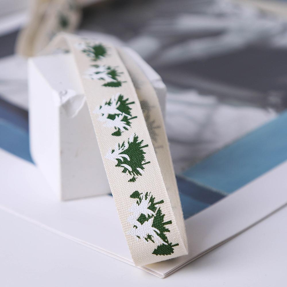 Elk Christmas Ribbon Letter Party Webbing Material Fashion Christmas Tree Decor  Cake Box Decor
