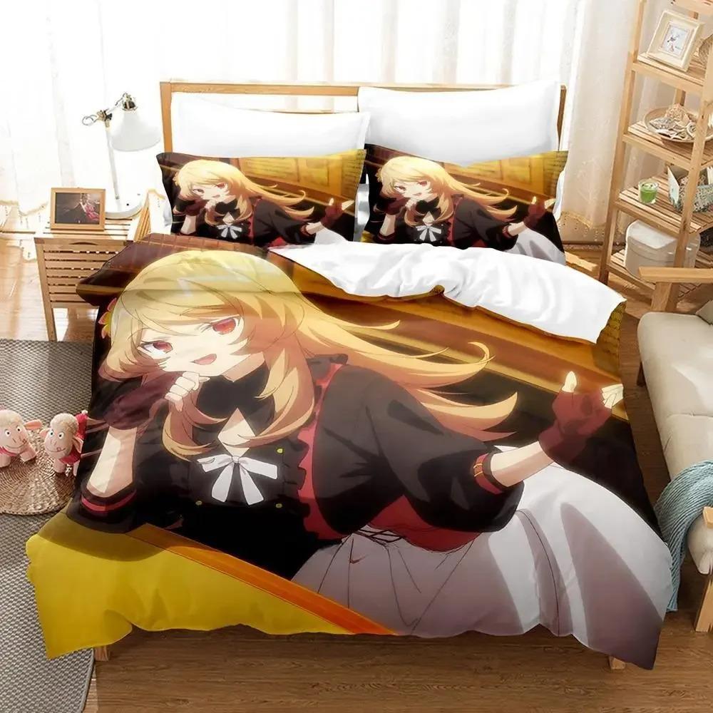 3D Kawaii The Aristocrat's Otherworldly Adventure Bedding Set Cartoon Anime Three-piece Set Adult Kid Bedroom Duvet Cover Sets