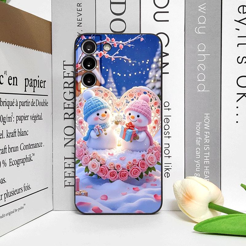 Christmas Winter Cute Snowman Couple Phone Case for Honor Huawei 200 Lite 100 400 PRO 80 90 X9 Magic 7 6 Lite 5 Pro Soft Covers