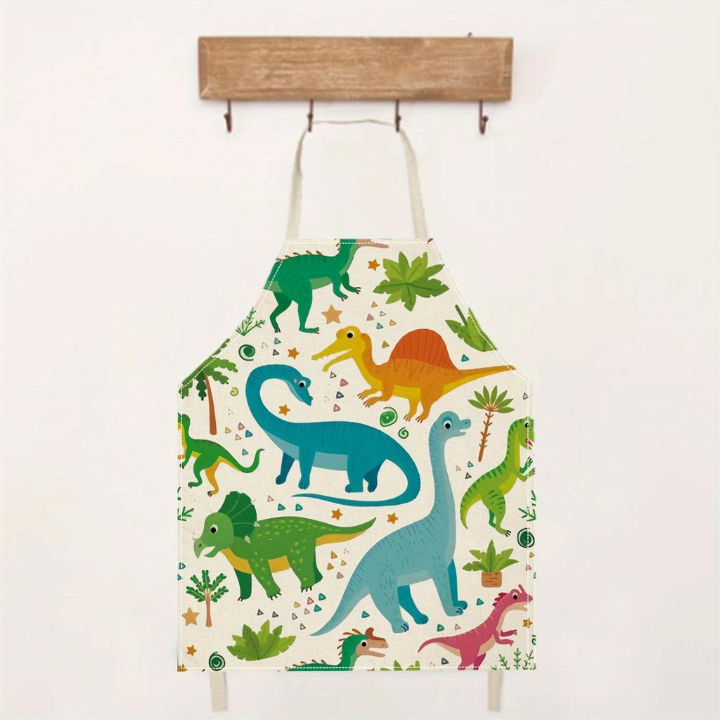 1 st Grote Effen Kleur Achtergrond Romantisch Hart Patroon Schort, Huisdecoratie Keuken Kleding, Mouwloos Duurzaam Wasbaar Unisex Kookschort,