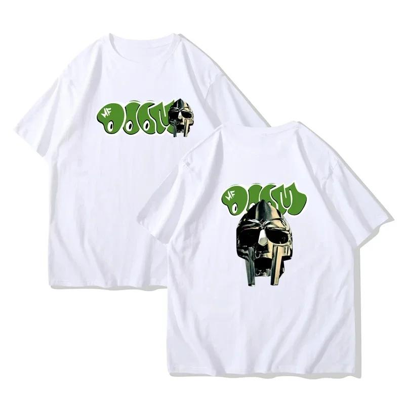 2024 Funny Men Tshits Singer Mf Doom Madlib Madvillain Double Sided Tops Male Hip Hop Clothing Casual Style Graphic T Shirts