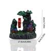 Moving Waterwheel Mountain Resins Aquarium Decoration Natural Underwater Terrain Scenery For Water Life Tanks J0MC