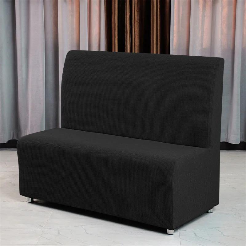 

1 шт. флисовый чехол для дивана без подлокотников, эластичный чехол для ресторанного дивана, однотонный антигрязный чехол для дивана для бара, отеля, кафе