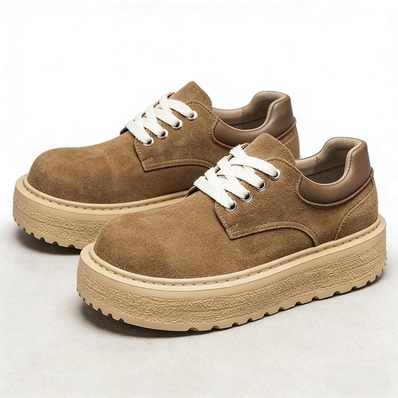 

Чоловіче шкіряне взуття Martin Boots Водонепроникне Нековзке Спортивне Взуття на Товстій Підошві 44 хакі