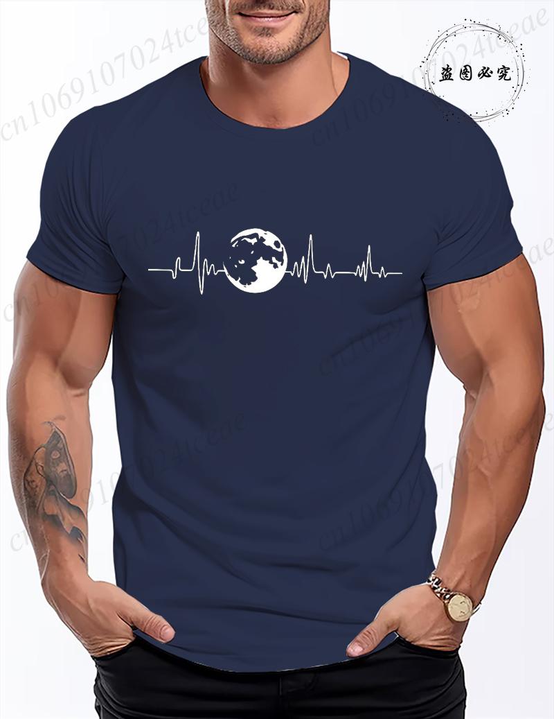 Funny Mens Earth Heartbeat Graphic Tee Casual Classic Men T Shirt Women Tops Tee Shirt Short Sleeve Tshirts Fashion TShirts S