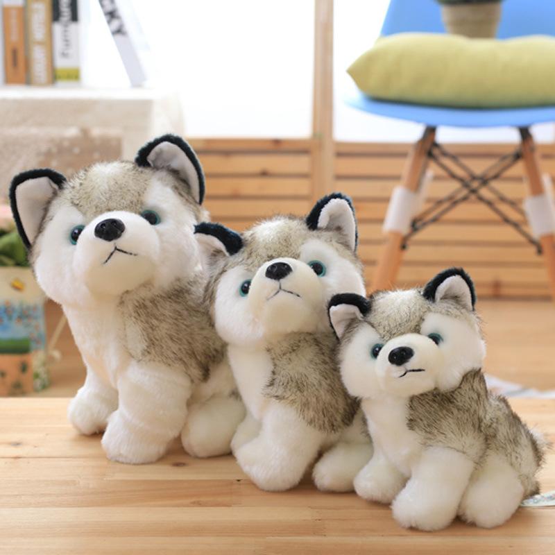 Cute Simulation Husky Doll Plush Toy Puppy Dog Super Cute Erha Doll Birthday Gift Female