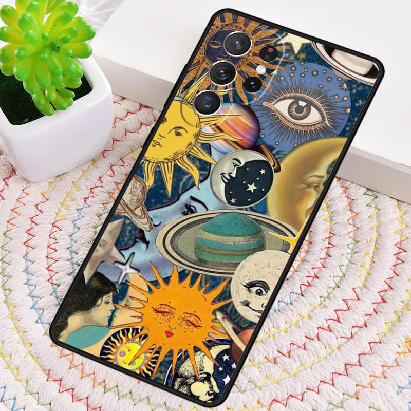 Suns Moons Clouds Astrological TPU Phone Case For Samsung Galaxy Note 10 Pro S26 S25 S24 S23 S22 Ultra Plus S21 FE S20 Cover