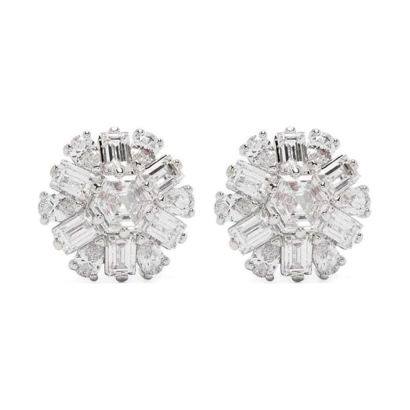 Swarovski Idyllia Brand Logo Stud Earrings Women s Silver 5691483