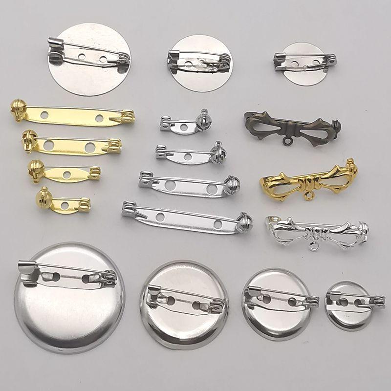 

Metal Rotate Disc Ornament Accessories Safety Pin 1.5cm plane pin 20