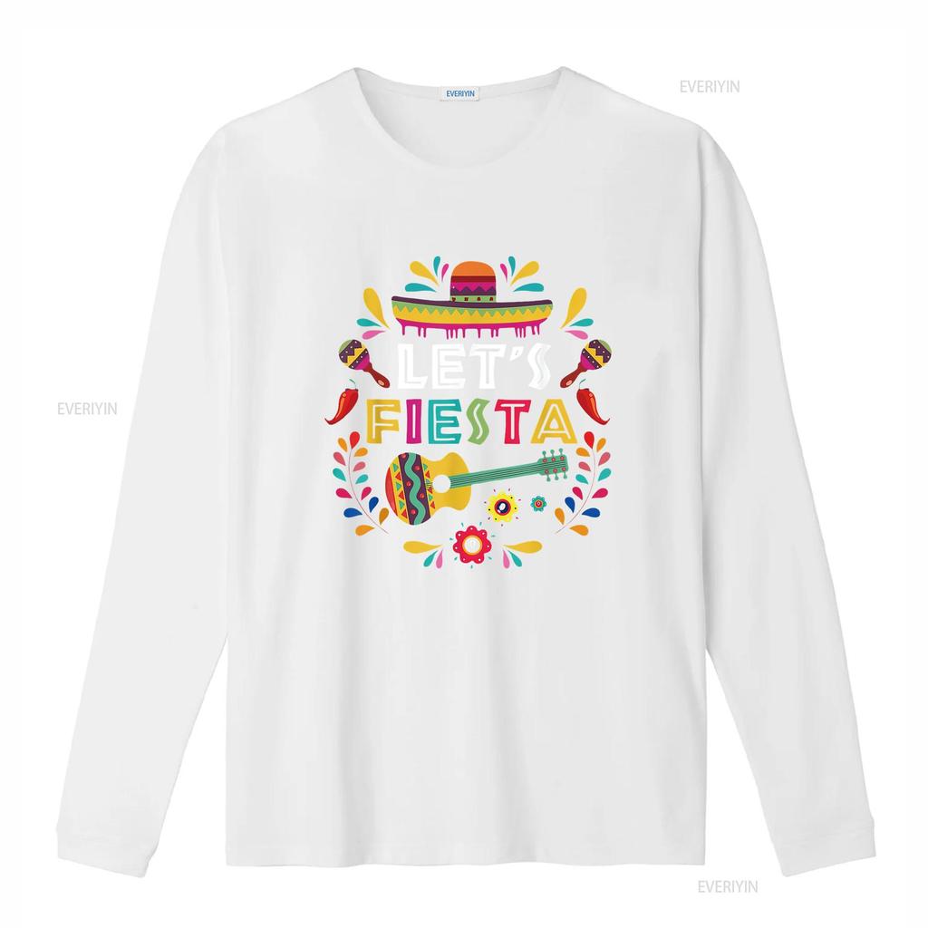 Lets Mexican Fiesta Cinco De Mayo Party Colourful Guitar Fun T Shirt vintage Washed Stretched Breathable Unisex fashion homme