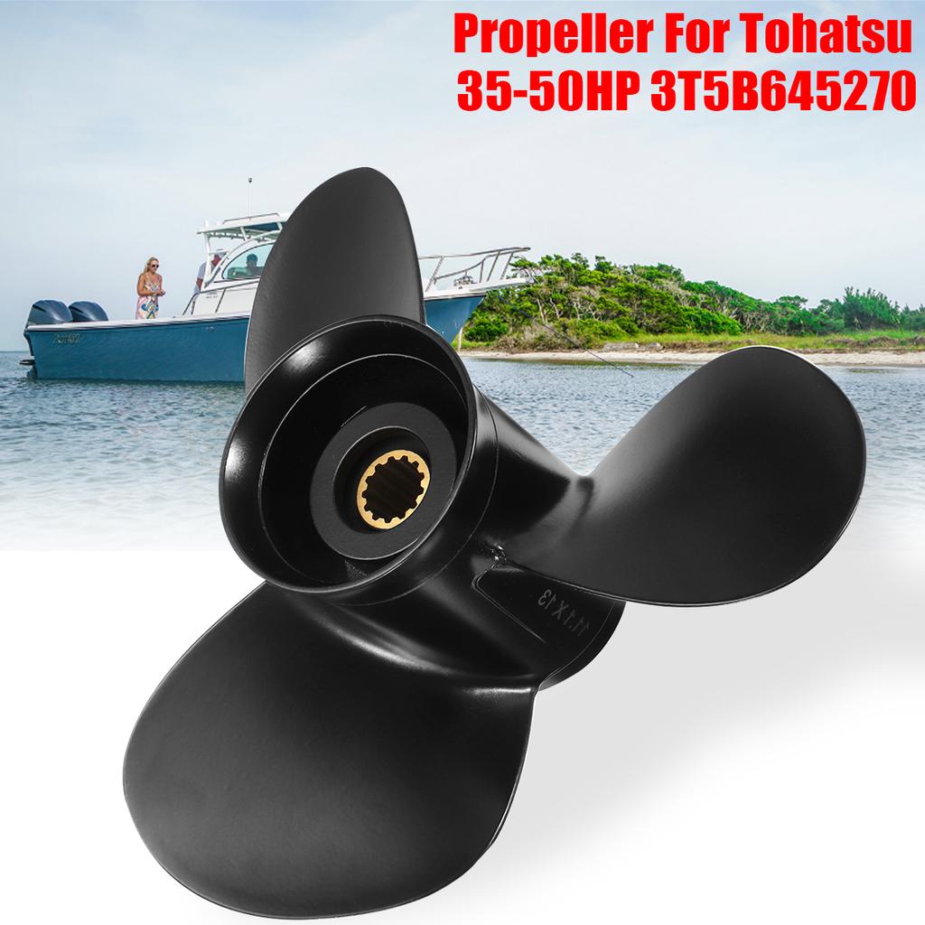 11.1 x 13 Aluminum Boat Propeller For Tohatsu//Nissan Outboard 35-50HP 3T5B645270