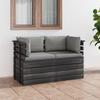 Day and Night - Day and Night 2-seater Garden Pallet Sofa and Solid Pine Wood Cushions