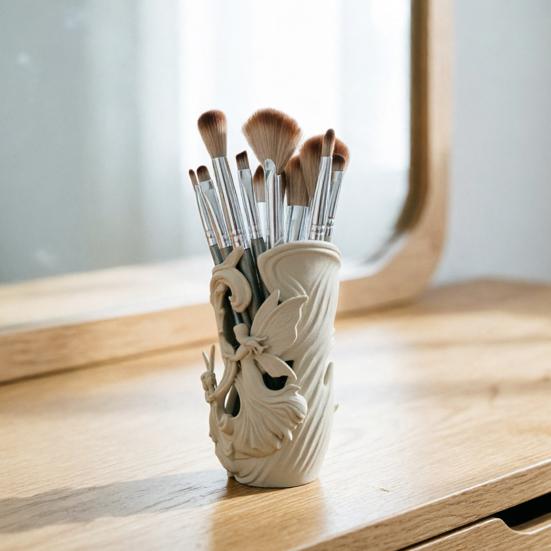 3D Printed Pen Holder for Desk, Pencil Organizer & Makeup Brush Holder, Office Decor and Desk Accessories, Perfect Office Organization, Teacher