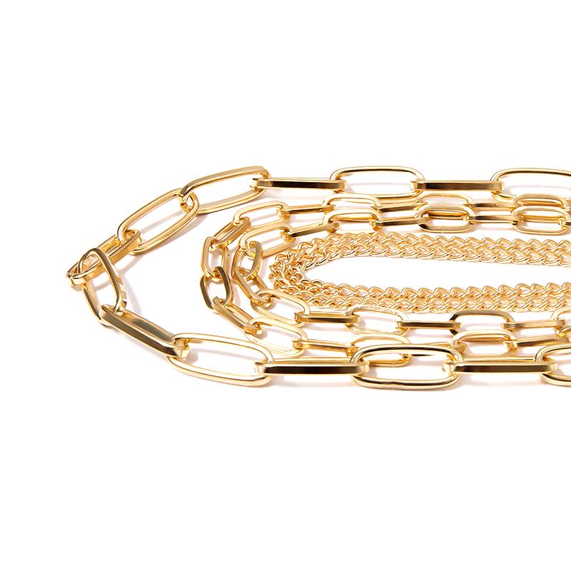 Multilayer  Women Lady Alloy Clavicle Choker Necklace Charm Chain Jewelry