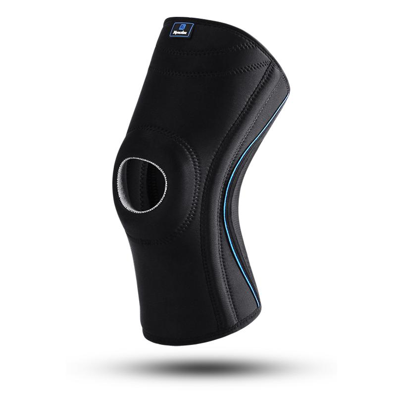 

Полый спортивный наколенник, поддерживающий рукав, регулируемый стабилизатор коленной чашечки, защита колена, нейлоновая обертка, бег, баскетбол, спорт M