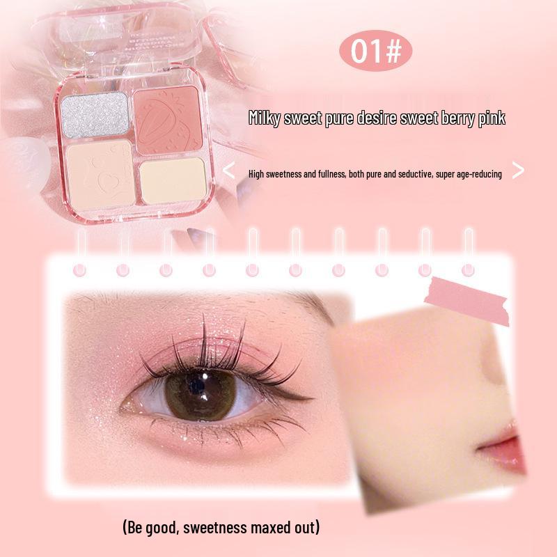 

Палетка для лица WODWOD Brightening: Матовый контур, хайлайтер и румяна «все в одном»